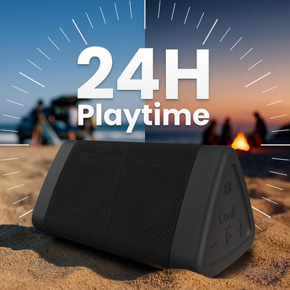 Oontz Angle 3 Portable Bluetooth Speaker - 12W Sound, 24-Hour Battery, 100Ft Range, IPX5 Water-Resistant - Perfect for Travel & Outdoor Adventures (Black)