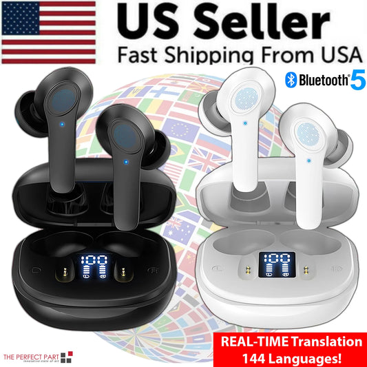 Professional Translator Earbuds with Real-Time Online and Offline Translation in 144 Languages