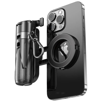 Ultimate 4-In-1 Selfie Stick with Wireless Remote | Magnetic Dual Clip & 360° Rotation for Perfect Shots