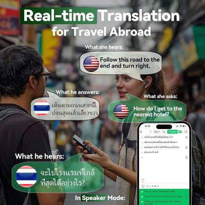 Professional Translator Earbuds with Real-Time Online and Offline Translation in 144 Languages