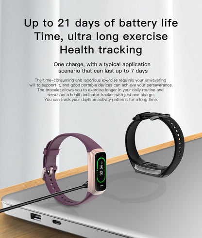 Ultimate Health & Fitness Tracker Watch for Men & Women - Slim AMOLED Display, 25 Sports Modes, Heart Rate & Blood Pressure Monitor, IP68 Waterproof, Step Counter & More!