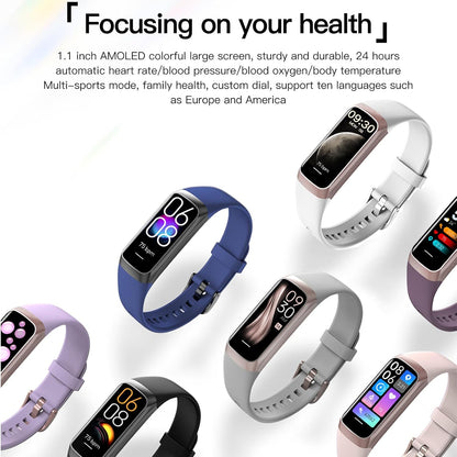 Ultimate Health & Fitness Tracker Watch for Men & Women - Slim AMOLED Display, 25 Sports Modes, Heart Rate & Blood Pressure Monitor, IP68 Waterproof, Step Counter & More!