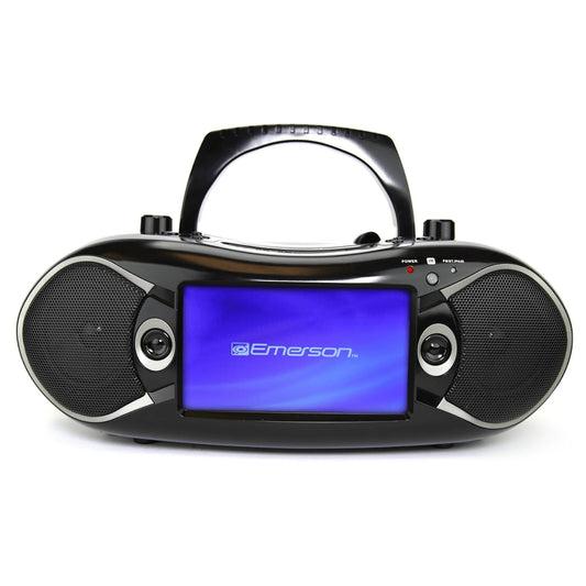 Experience Ultimate Entertainment On-the-Go with the Emerson 7" Bluetooth DVD Boombox Featuring AM/FM Radio & Digital TV