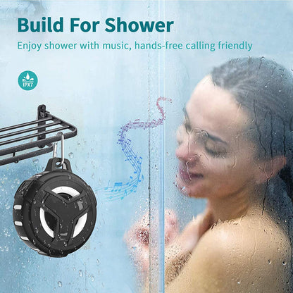 Ultimate Bluetooth Shower Speaker - IP67 Waterproof, LED Light, Floating Design, 2000mAh Battery, True Wireless Stereo for Kayaking & Beach Fun - Perfect Gift for Everyone!