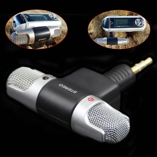 FORNORM Mini Portable Digital Stereo Microphone Recorder with 3.5mm Jack - Perfect for Singing, Karaoke, and Computer Use!