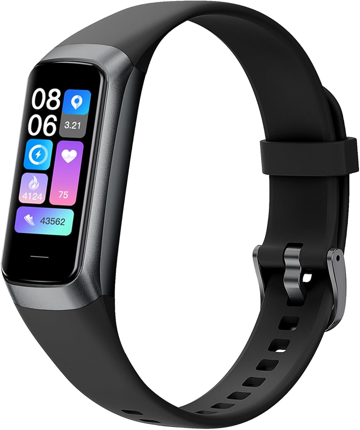 Ultimate Health & Fitness Tracker Watch for Men & Women - Slim AMOLED Display, 25 Sports Modes, Heart Rate & Blood Pressure Monitor, IP68 Waterproof, Step Counter & More!