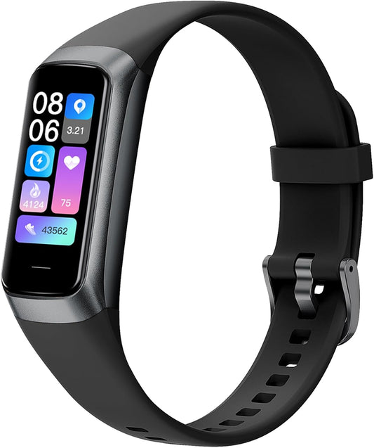 Ultimate Health & Fitness Tracker Watch for Men & Women - Slim AMOLED Display, 25 Sports Modes, Heart Rate & Blood Pressure Monitor, IP68 Waterproof, Step Counter & More!