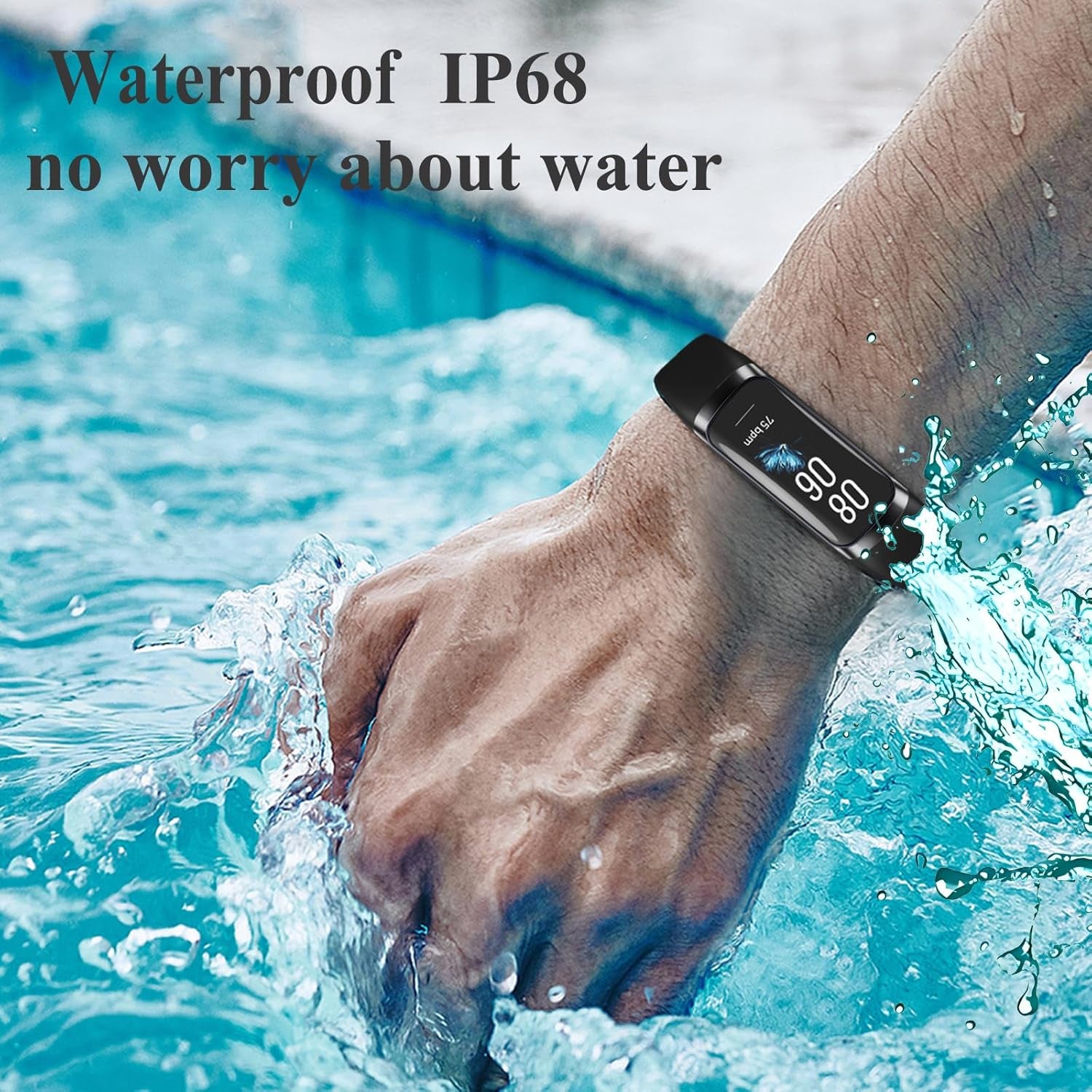 Ultimate Health & Fitness Tracker Watch for Men & Women - Slim AMOLED Display, 25 Sports Modes, Heart Rate & Blood Pressure Monitor, IP68 Waterproof, Step Counter & More!