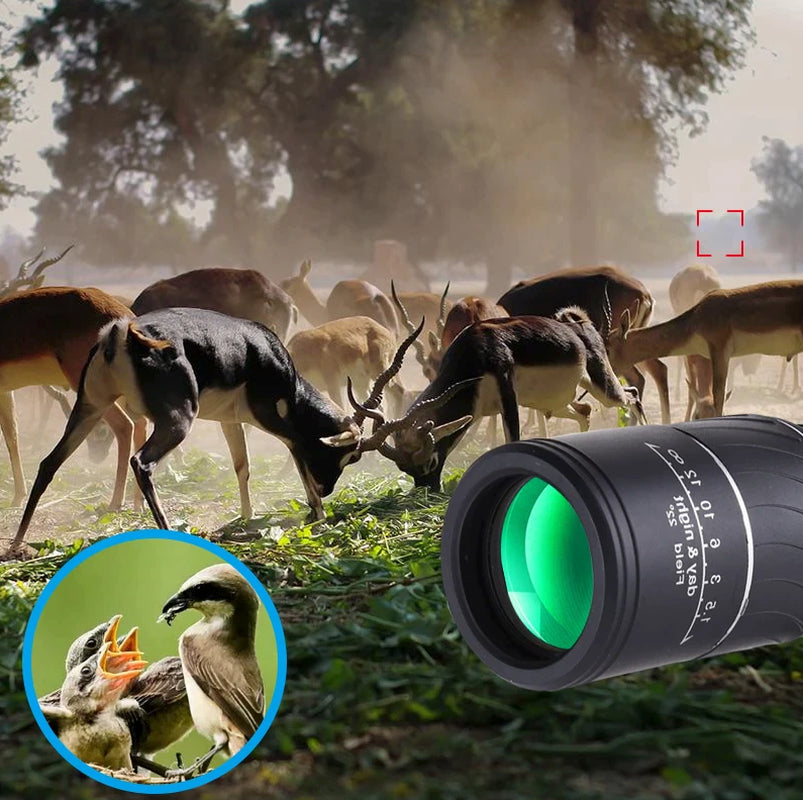 40x60 High-Power Waterproof Monocular with Night Vision and BAK4 Prism Technology