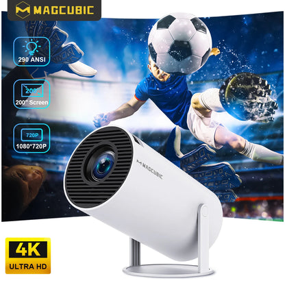 Projector 4K Android 14 HY300 Pro Dual Wifi6 290ANSI Allwinner H726 BT5.4 1280*720P Cinema Outdoor Portable Projetor