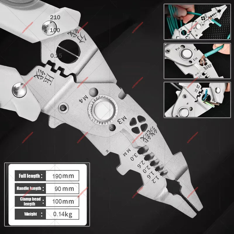 Multifunctional Electrician Wire Stripping and Crimping Pliers - Essential Tool for Every Electrician!