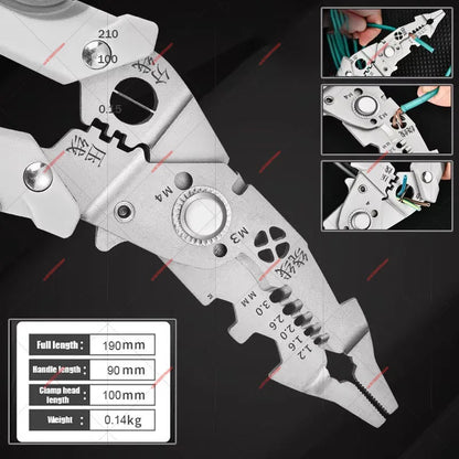 Multifunctional Electrician Wire Stripping and Crimping Pliers - Essential Tool for Every Electrician!