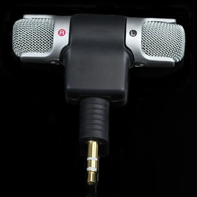 FORNORM Mini Portable Digital Stereo Microphone Recorder with 3.5mm Jack - Perfect for Singing, Karaoke, and Computer Use!