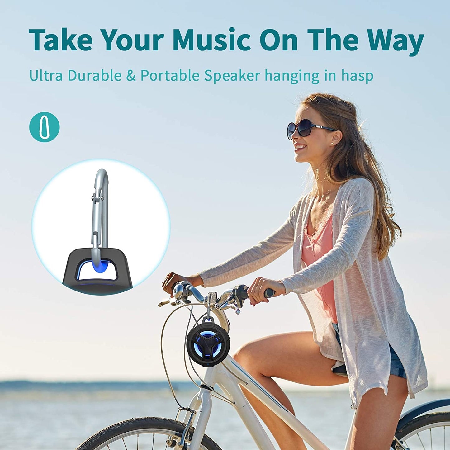 Ultimate Bluetooth Shower Speaker - IP67 Waterproof, LED Light, Floating Design, 2000mAh Battery, True Wireless Stereo for Kayaking & Beach Fun - Perfect Gift for Everyone!