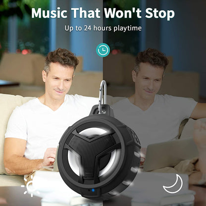Ultimate Bluetooth Shower Speaker - IP67 Waterproof, LED Light, Floating Design, 2000mAh Battery, True Wireless Stereo for Kayaking & Beach Fun - Perfect Gift for Everyone!