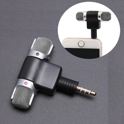 FORNORM Mini Portable Digital Stereo Microphone Recorder with 3.5mm Jack - Perfect for Singing, Karaoke, and Computer Use!