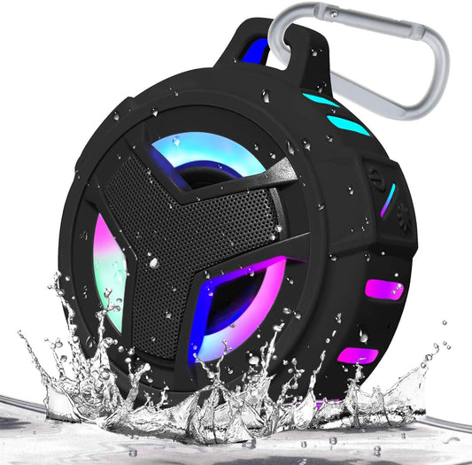 Ultimate Bluetooth Shower Speaker - IP67 Waterproof, LED Light, Floating Design, 2000mAh Battery, True Wireless Stereo for Kayaking & Beach Fun - Perfect Gift for Everyone!